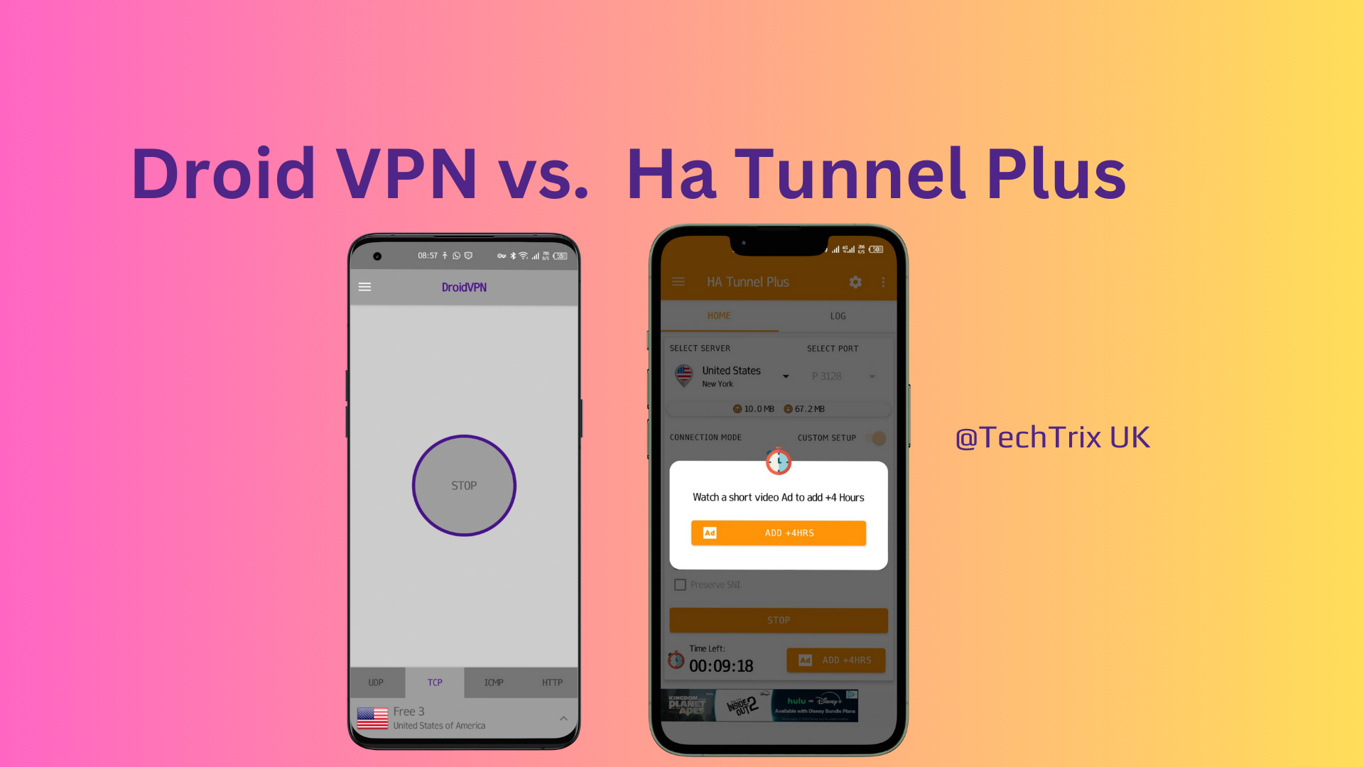 droid vs. ha tunnel plus